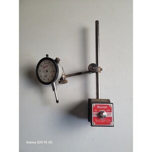 Starrett Magnetic Base Indicator Holder 657 Series With Starret 25-441 (Broken)
